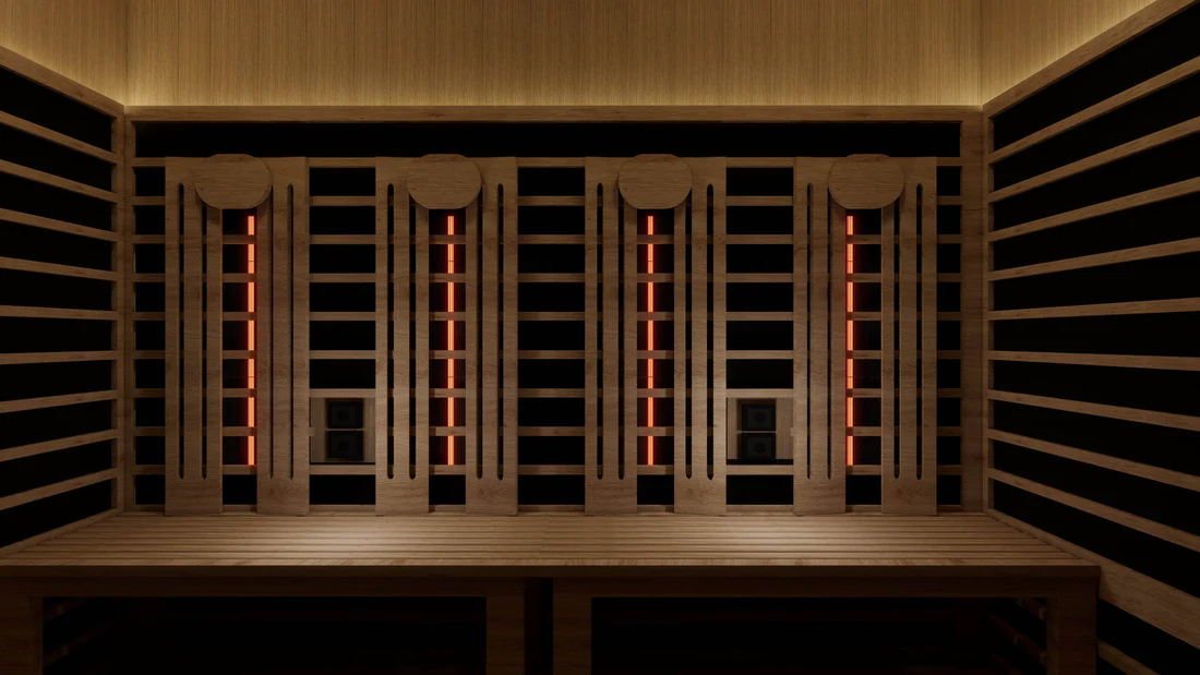 A wooden wine rack with multiple bottles stored horizontally.