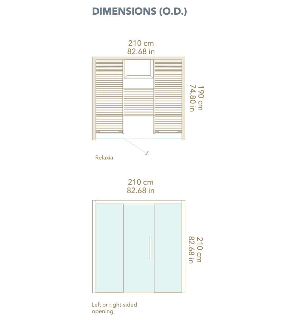 Diagram of a sliding door wardrobe with dimensions and interior layout.